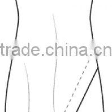 S/L DRESS W/ ASYMETRICAL HEM LINE AND MESH CONTRAST photo-2