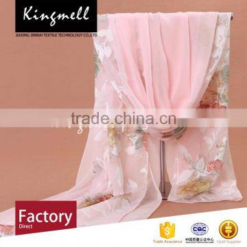 Customized silk chiffon scarfs 2017 women