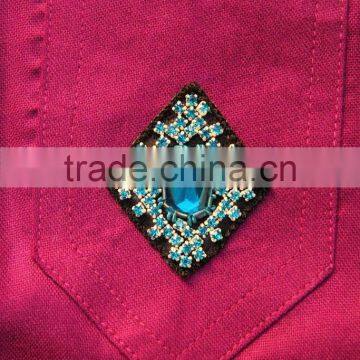 Pakistani Purple Kurti With Front Neck Diamante Buttons Designs HSd7078 photo-6