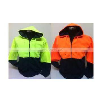 Winter Pullover Safety Mens Fleece Orange Zipper Hoodies Work Uniform hi Vis Workwear photo-6