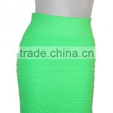 Seamless Woman Dress in Green Color, Fashion Summer Dress