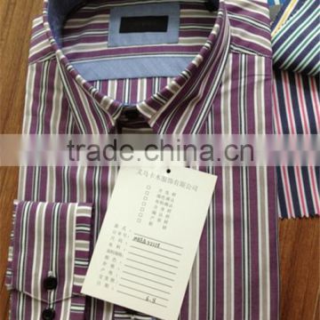 Fashion slim fit man shirts mens stripes casual dress shirts