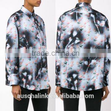 2016 Best Selling Full Floral Print Shirt for Women OEM Service photo-6