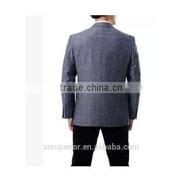 Micro-check Wool 'M Line' 3-Button Suit With Flat Front Pants (SHT1060) photo-2