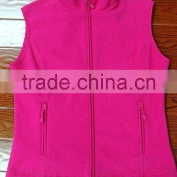 OEM customized light and warm polar fleece lady vest