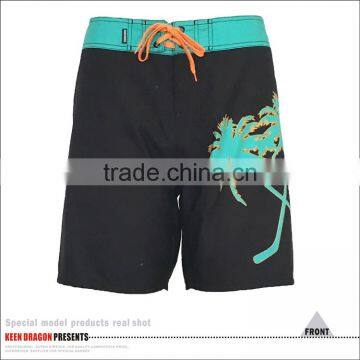 Contrast Waistband Trending Cheap Black Shorts With Custom Logo Sublimation photo-2