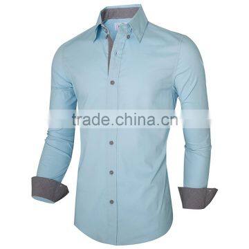 Custom Wholesale Pattern Men's Long Sleeve Fashion Oxford Shirt photo-2