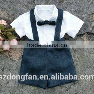 Baby Boy Blothes Wedding Outfit Baptism Suit Suspender Boys Suit photo-6