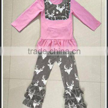 Easter Festival Spring Girl Ruffle Set Baby Girl Easter Rabbit Printed and Pink Arrow Style Fashion Boutique Girl Dress Clothing photo-4
