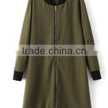 Runwaylover EY1022C OEM Service Factory Direct Geometric Pattern Winter Women Long Jacket Coat photo-2