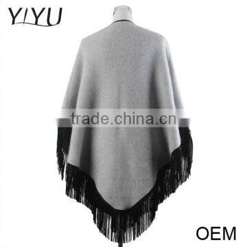 Cashmere Poncho Capes,Winter Women Tassel Ponchos photo-2