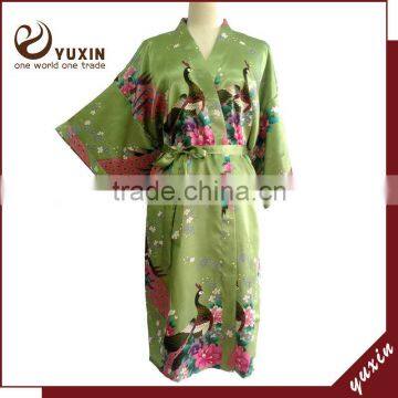 Silk kimono dress Women Robe Gown Bathrobe Sleepwear SW008