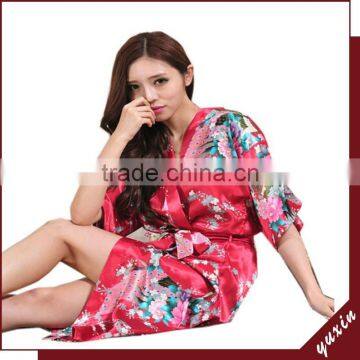 silk kimono robes bath robe Custom made japan kimono robe 0609034