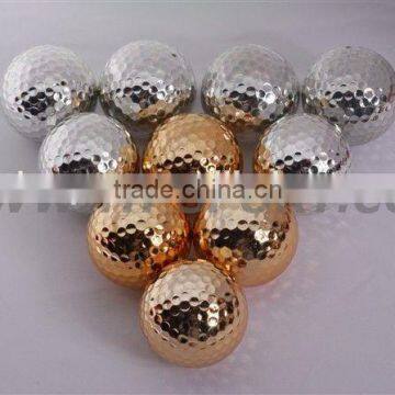 Two Piece Gold Plating Golf Ball Gold