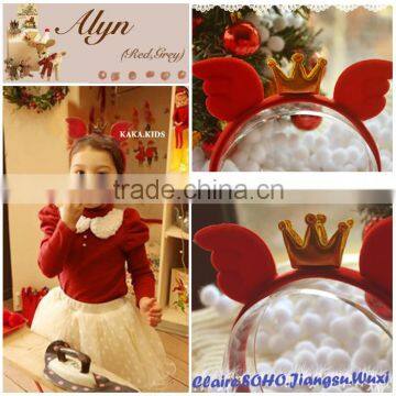 2014  Wholesale christams power wind with gold tiara headband