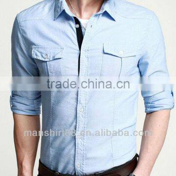 Men's Slim Fit Oxord Casual Shirt for Men photo-2