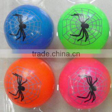 High Quality Rubber LED Flashing SpiderWeb Light-up High Bouncing Ball