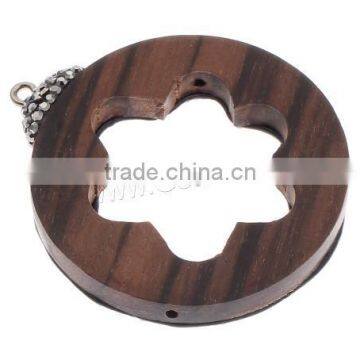 New Other shape original wood pendants with Rhinestone cheaper price