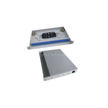 SC Type 24Port 19 Inch 1U Rack Mounted Grey Color Fiber Optic Patch Panel