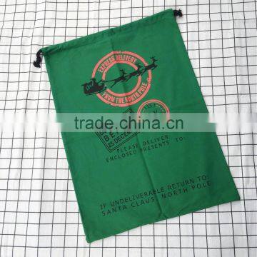 Wholesale cheap back santa super cotton sacks with drawstring christmas high quality canvas gift sacks bags