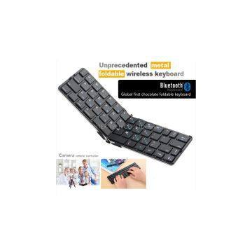 Ultra slim and light, foldable, wireless Bluetooth multimedia keyboard for iPhone & Android devices