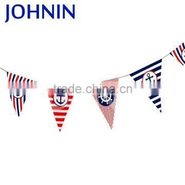 OEM/ODM service custom size and shape triangle PVC/Polyester/Cotton bunting