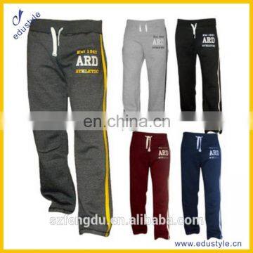 Fleece Joggers Track Suit Bottom Jogging Trousers Exercise Fitness Boxing MMA Gym Sweat Fleece Trousers Cotton Fleece BLUE-DARK