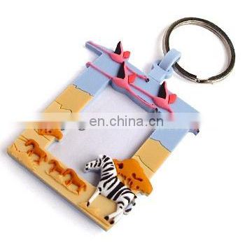 photo frame keychain Tropical rainforest zebra keychain