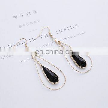Contracted Han Guoer Nail Female Long Tassel Earrings Hand Geometry Eardrop Asymmetric Earrings Wholesale Pearl Earrings