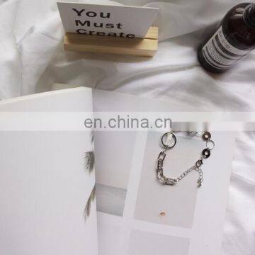 Temperament Design Bracelet Geometric Metal Marble Jewelry Female Simple Cold Wind Bracelet photo-4