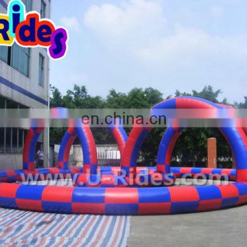 Zorb ball inflatable race track in pink color