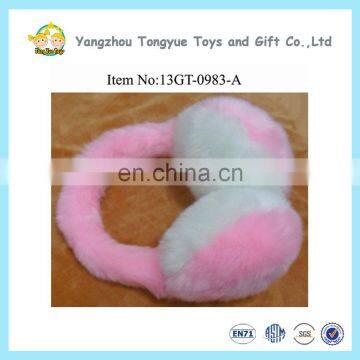 pink fluffy warm plush earflap/earmuff for winter protect