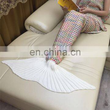 2016 Latest Handmade Mermaid Tail Blanket , Soft Material Perfect Little Mermaid Cute Gift for girlfriend