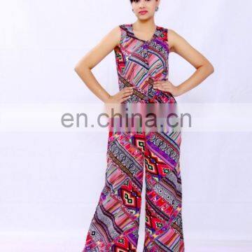 A beautiful blend of modern design western wear multicolored jumpsuit