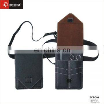 Carrying hair scissor case with pocket & tray