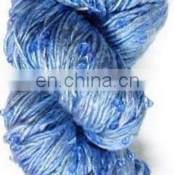 BEADED YARNS BLUE AND WHITE