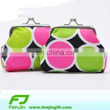 metal frame polyester coin purse