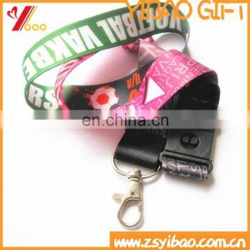 Wholesale heart-transfer & silk screen printiing custom logo lanyards with neck strap & key holder