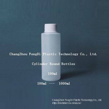 100ml cylinder Round Narrow Mouth HDPE bottle