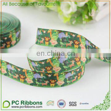 Zootopia design grosgrain ribbon, animal pattern tape