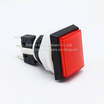 Arcade Parts Rectangle Waterproof Led Mini  Push Button Switch