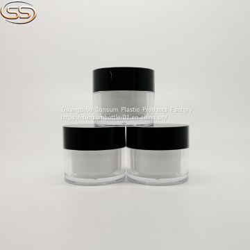 30g Plastic Cosmetic Double Wall Cream Jar For Facial Cream Container