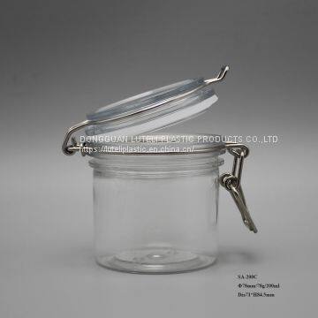 Luxury and High Quality Skin Care 200ml Black Round Cosmetic Use PETG Plastic Bottle,face Cream Packaging Plastic Cosmetic Jar photo-4