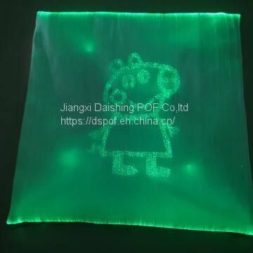 Square-shape fiber optic pillow case Led light up pillow cover luminous pillowslip