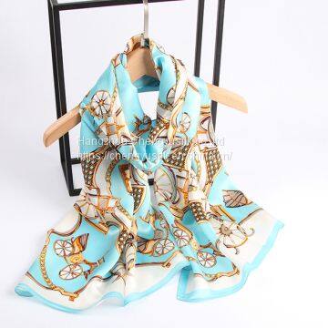 90*90 Head Scarf Digital Printing Square Women Scarf Hijab Headscarf photo-2