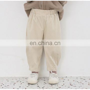 2020 New Design Kids Boy Trousers Fall Winter Solid Color Overalls  Corduroy Pants