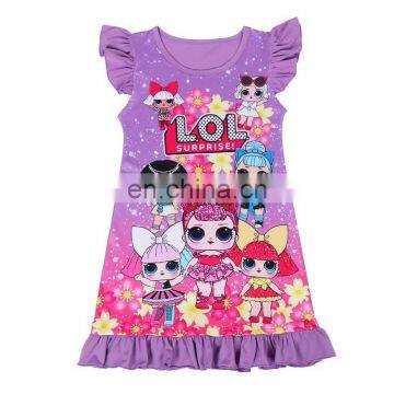 Clothes Dress 2020 Summer Cotton Cartoon Kids Girls Dress Children Clothes