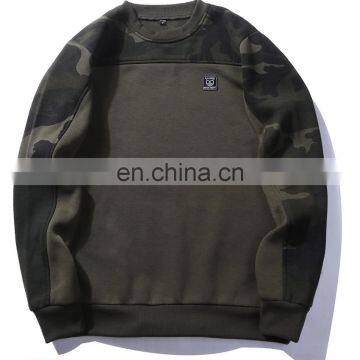 Wholesale Oem Custom With Own Logo no Minimum Blank With Raglan Seam Crewneck Camo Hoodie Sweatshirt photo-2