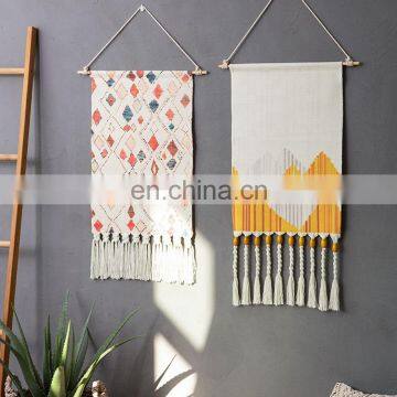 Indoor Home Decor Custom Made Cotton Woven Geometric Printing Pattern Wall Hanging Tapestry photo-4