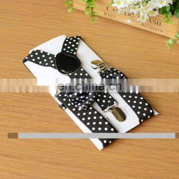 2pc Bow Tie Suit Children's Strap Clip Boy and Girl Adjustable Fashion Novelty 3 Clip Suspender Belt photo-5
